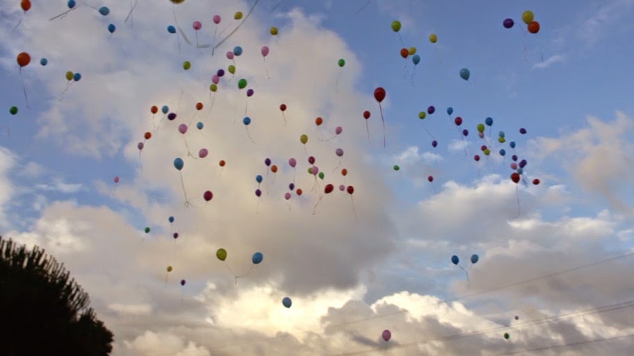 Foto dos Balões no Ar
